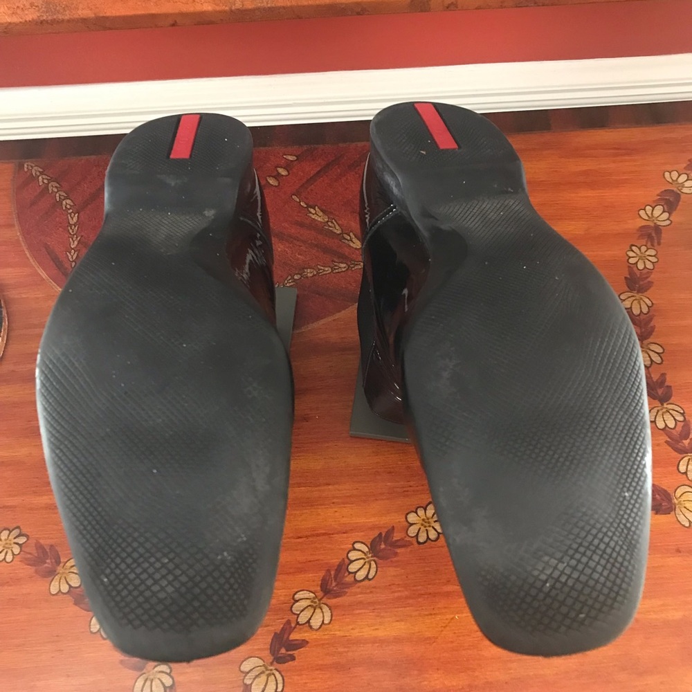 Prada Men’s Vintage Ankle Boots Size 8 Black Patent Leather - Picture 5 of 9
